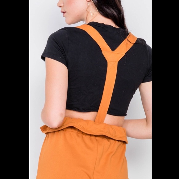 Camel, Relaxed, Wide-Leg Overalls - Picture 3 of 7